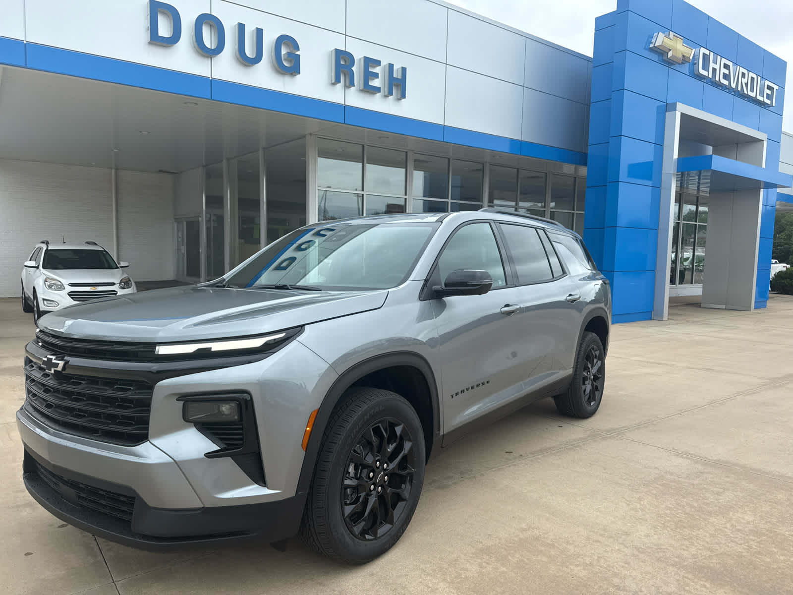 2026 Chevrolet Traverse LT in Sterling Gray Metallic — front three-quarter view