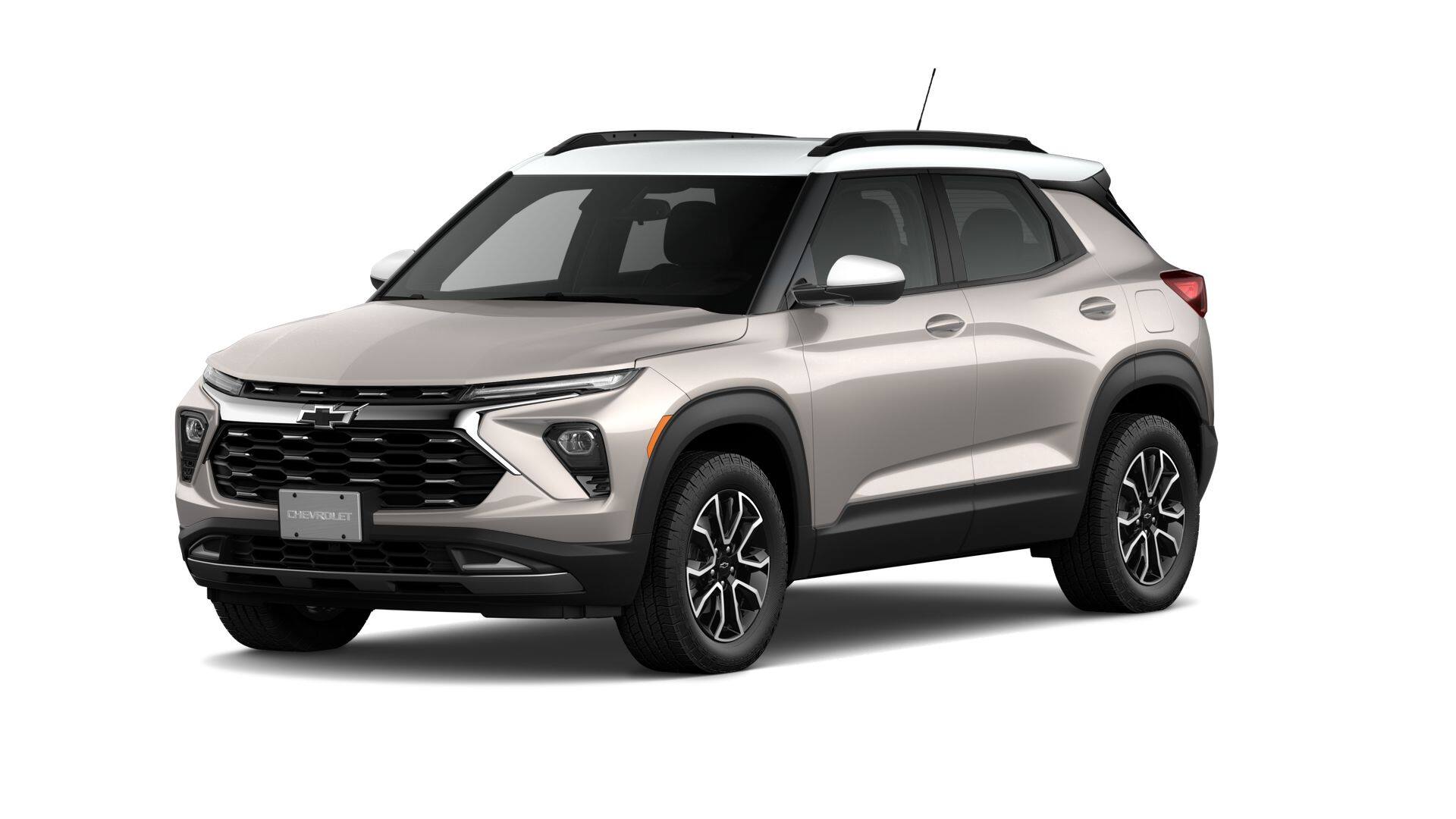 2026 Chevrolet Trailblazer ACTIV in White Sands — front three-quarter view